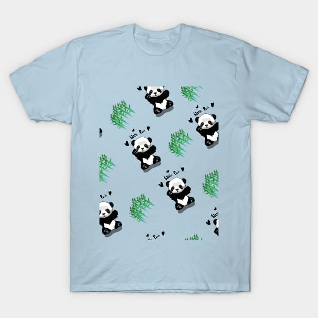 Pattern little panda T-Shirt by Fadmel